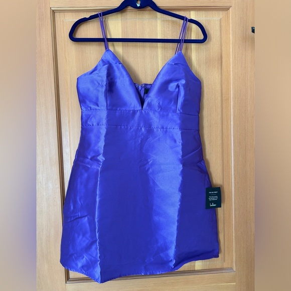 Lulu’s It’s a Glamorous Life Women’s Mini Party Dress. Large, purple - Picture 8 of 10